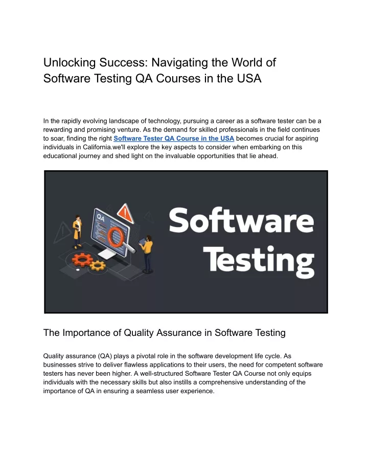 Navigating the Complex World of Software Testing: Your Guide to Success