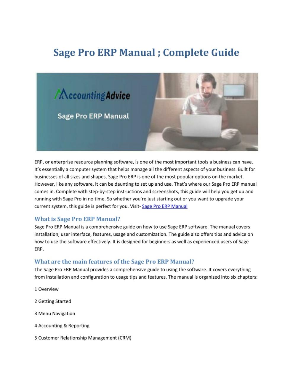 Unleashing the Power of ERP: A Comprehensive Guide to Sage Software